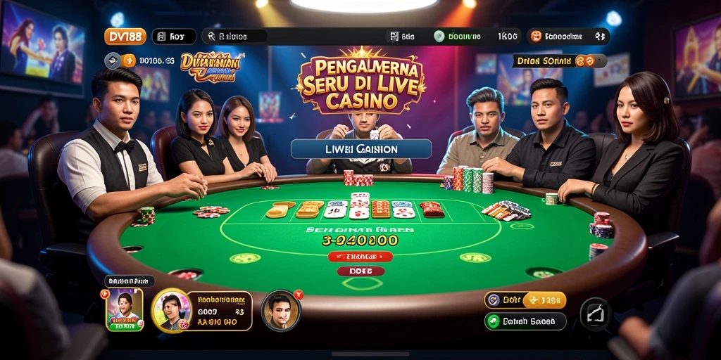 Tangkapan layar gameplay Live Casino yang seru di DV188.