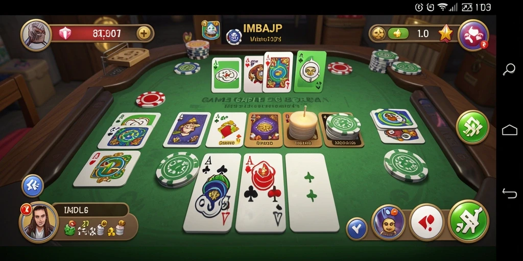 Screenshot utama IMBAJP menampilkan keseruan permainan Gaple.