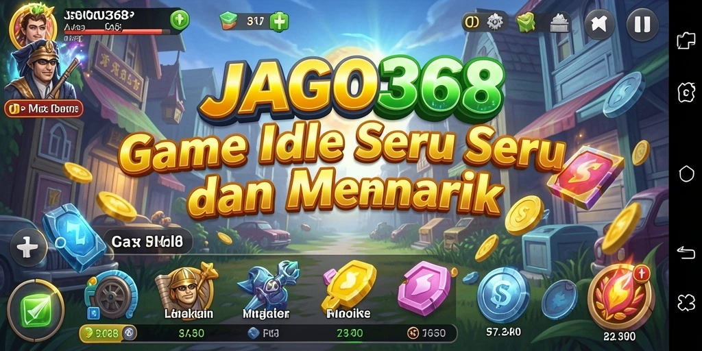 Tangkapan layar permainan JAGO368 menampilkan karakter dan gameplay Idle yang menarik.