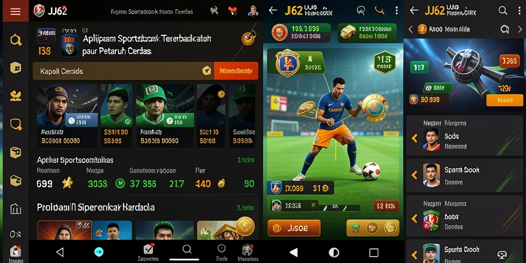 Tangkapan layar dari gameplay taruhan olahraga di JJ62.