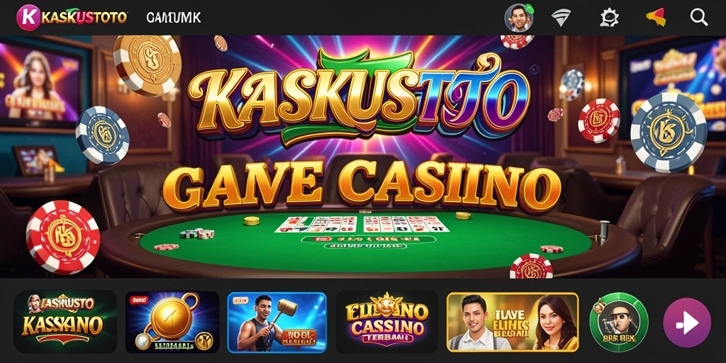 Tampilan gameplay Live Casino yang menarik dan interaktif di KASKUSTOTO.