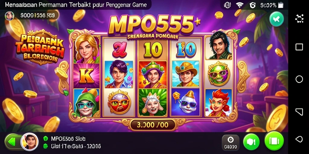 Tampilan dari permainan slot MPO555 dengan berbagai tema menarik.