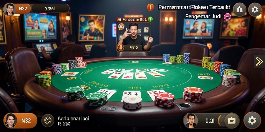 Tampilan gameplay Poker yang mendebarkan di N32.