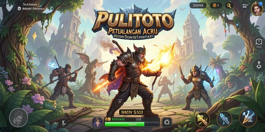 Tampilan gameplay seru dengan pertarungan epik di PULITOTO.