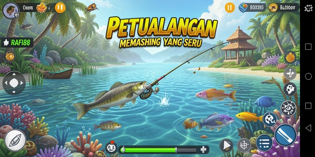Tampilan gameplay menakjubkan saat memancing di <strong>RAFI88</strong>.