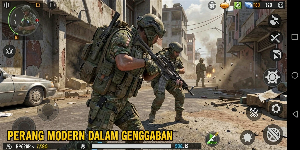 Screenshot gameplay RP62RP yang menampilkan pertempuran seru dan intens.