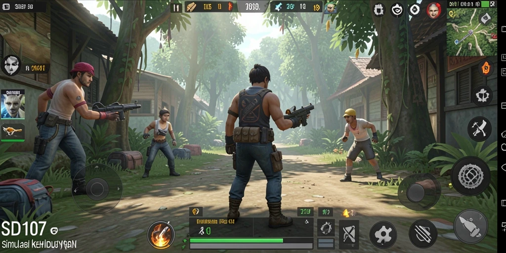 Tampilan gameplay SD107 yang menarik dan interaktif dalam simulasi.