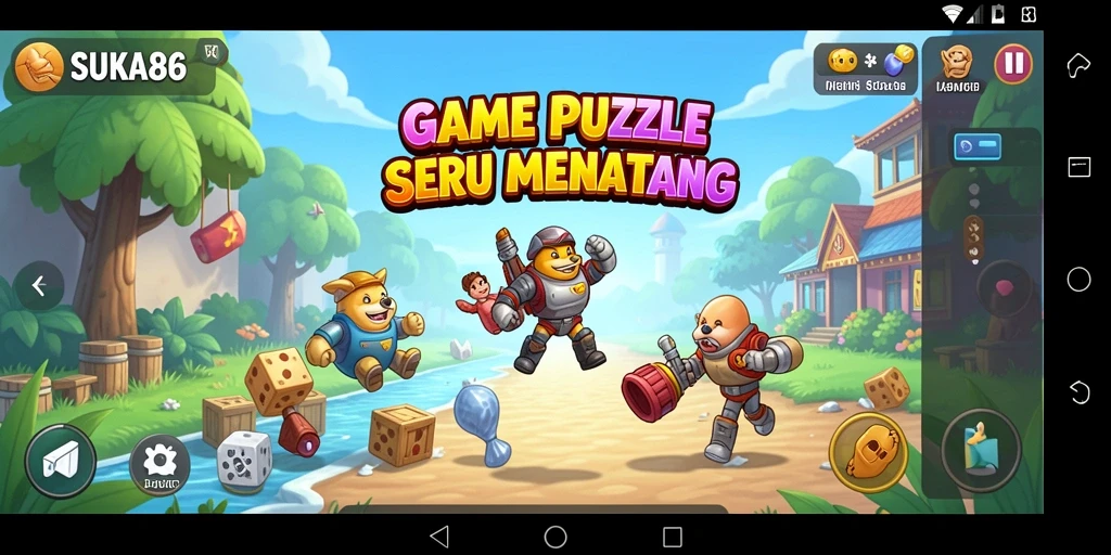 Tampilan gameplay menantang dan penuh warna dari SUKA86.
