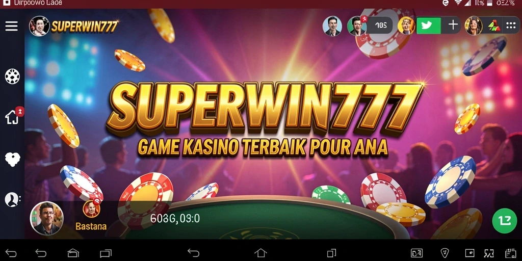 Tampilan screenshot SUPERWIN777 menampilkan pemain menikmati gameplay Kasino yang menarik.