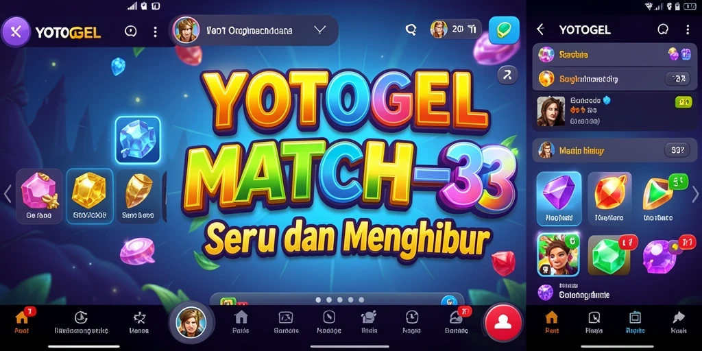 Gameplay seru YOTOGEL dengan keseruan match-3.